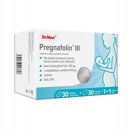 Вітаміни для вагітних та годуючих — Dr. Max Pregnafolin III DHA